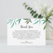 Carte de remerciement de mariage bohème Branch (Debout devant)