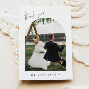 Carte de remerciement de mariage bohème minimalist