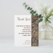 Carte de remerciement de mariage camouflage chic d (Debout devant)