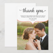 Carte de remerciement de mariage - Carte plate (Devant / Derrière)