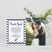 Carte de remerciement de mariage, carte plate naut (Debout devant)