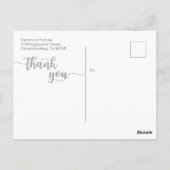 Carte de remerciement de mariage, carte postale à (Dos)