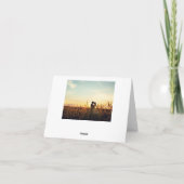 Carte de remerciement de mariage chic avec lettrag (Dos)