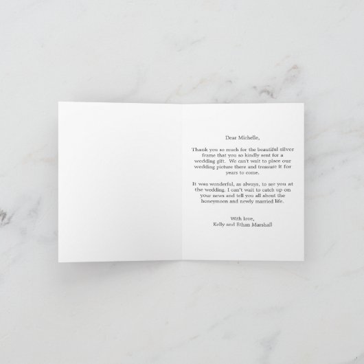 Carte de remerciement de mariage Chic Collage (Intérieur)