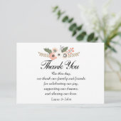 Carte de remerciement de mariage Classique Chic (Debout devant)
