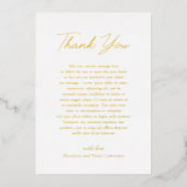 Carte de remerciement de mariage classique photo é (Recto)