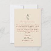 Carte de remerciement de mariage classique rouge g (Dos)