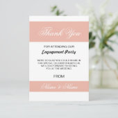 Carte de remerciement de mariage Corail et Rayure  (Debout devant)