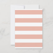 Carte de remerciement de mariage Corail et Rayure  (Dos)