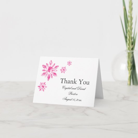 Carte de remerciement de mariage de Crystal (Devant)