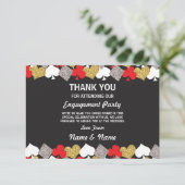 Carte de remerciement de mariage de fiançailles Ca (Debout devant)