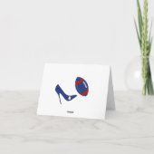 Carte de remerciement de mariage de football Rouge (Dos)