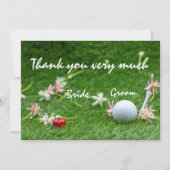 Carte de remerciement de mariage de golf (Devant)