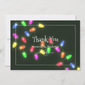 Carte de remerciement de mariage de Noël (Devant)