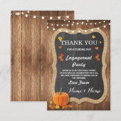 Carte de remerciement de mariage de pumpkin à crai (Devant / Derrière)