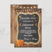 Carte de remerciement de mariage de Pumpkin Chalk (Devant / Derrière)