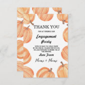 Carte de remerciement de mariage de pumpkin d'auto (Devant / Derrière)