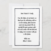 Carte de remerciement de mariage dessinée à la mai (Dos)