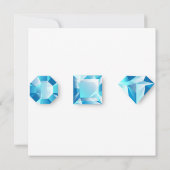 Carte de remerciement de mariage diamant (Dos)