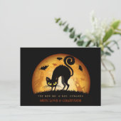 Carte de remerciement de mariage effrayant Hallowe (Debout devant)