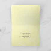 Carte de remerciement de mariage élégante à fleurs (Intérieur)