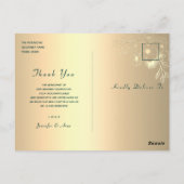 Carte de remerciement de mariage élégante avec pho (Dos)