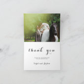 Carte de remerciement de mariage élégante avec un (Intérieur)