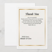 Carte de remerciement de mariage élégante | Classi (Devant / Derrière)