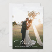 carte de remerciement de mariage élégante et minim (Devant)