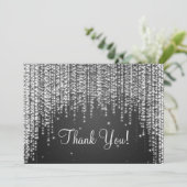 Carte de remerciement de mariage élégante Nuit Daz (Debout devant)