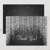 Carte de remerciement de mariage élégante Nuit Daz (Devant / Derrière)
