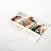 Carte de remerciement de mariage en collage photo (Rotation)