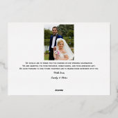 Carte de remerciement de mariage en collage photo  (Verso)