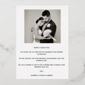 Carte de remerciement de mariage en feuille (Verso)