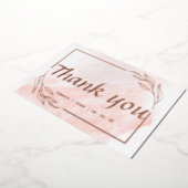 Carte de remerciement de mariage en feuille d'or r (Rotation)