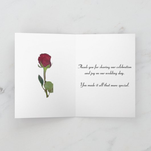 Carte de remerciement de mariage Feuilles d'automn (Intérieur)