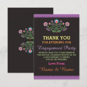 Carte de remerciement de mariage Fiesta Violet Mex (Devant / Derrière)