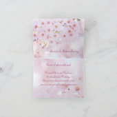 Carte de remerciement de mariage - Fleur de cerisi (Intérieur)