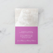 Carte de remerciement de mariage fleur pourpre de  (Intérieur)