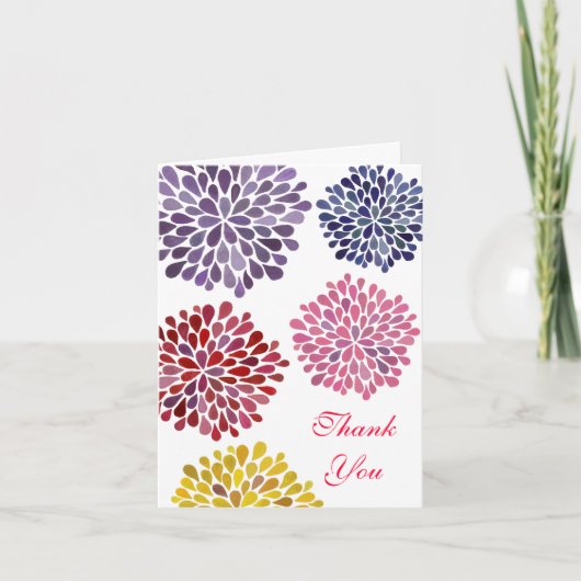 Carte de remerciement de mariage Fleurs de printem (Devant)