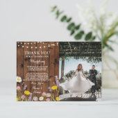 Carte de remerciement de mariage Fleurs sauvages P (Debout devant)