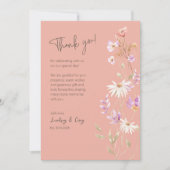 Carte de remerciement de mariage Fleurs sauvages r (Devant)