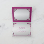 Carte de remerciement de mariage Fleurs violettes (Intérieur)