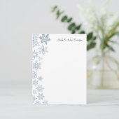 Carte de remerciement de mariage Flocons de neige  (Debout devant)