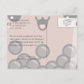 Carte de remerciement de mariage floral aquarelle  (Dos)