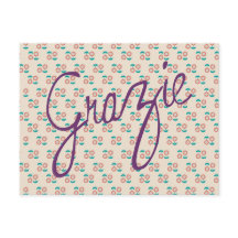 Carte de remerciement de mariage Floral Grazie Tha