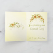 Carte de remerciement de mariage florale printaniè (Intérieur)