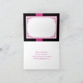 Carte de remerciement de mariage florale rose, bla (Intérieur)