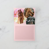 Carte de remerciement de mariage funky rétro rose (Intérieur)