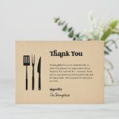 Carte de remerciement de mariage Funny Free BBQ (Debout devant)